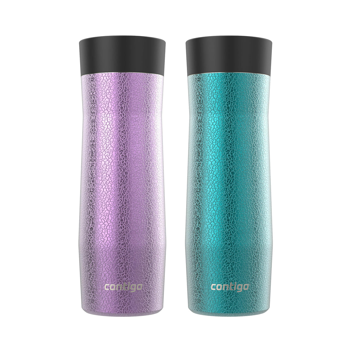 AUTOSEAL West Loop Vacuum-Insulated Stainless Steel Travel Mug with Easy-Clean Lid, 20 oz, 2-Pack