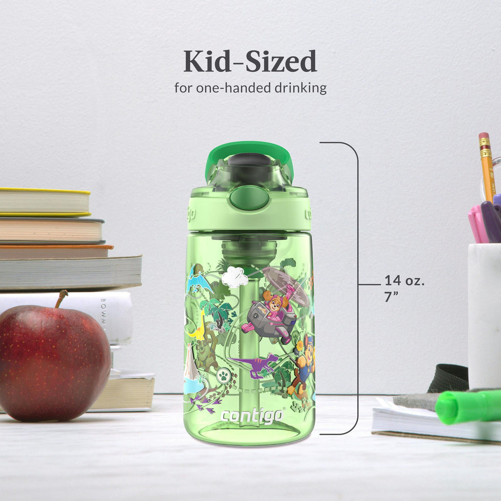 Kids Water Bottle with Redesigned AUTOSPOUT Straw, 14 oz